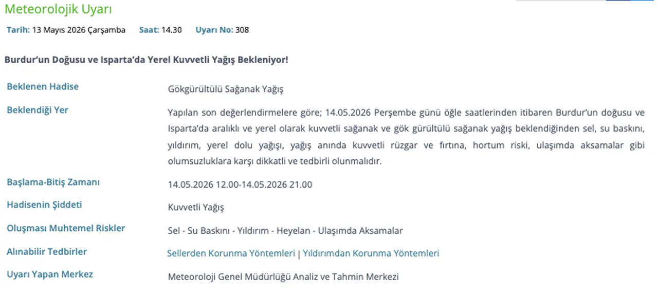 39 il için ''sarı'' kodlu uyarı: Yurt genelinde sağanak yağışlar kapıda!