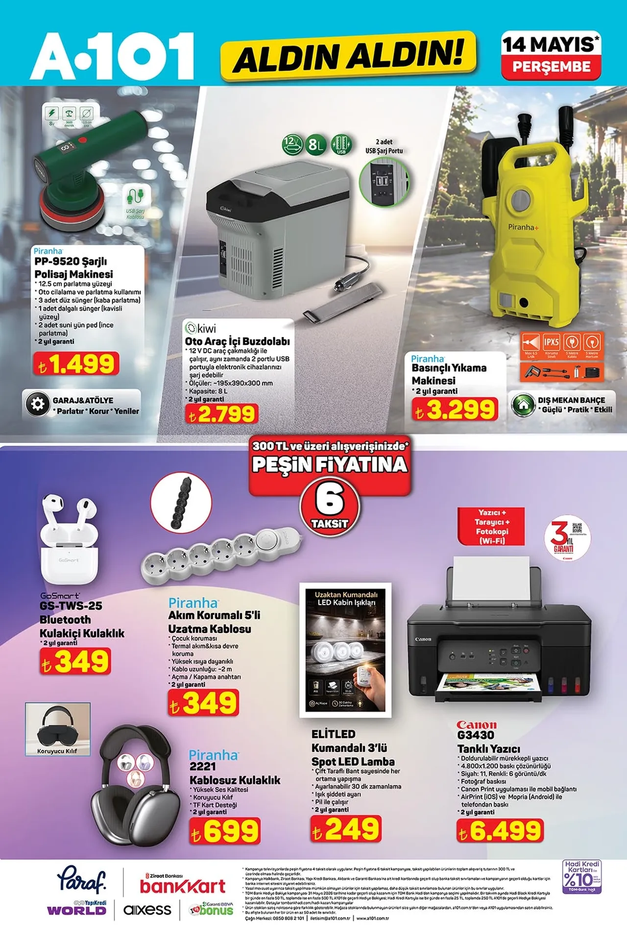 A101 aktüel ürünler kataloğu tam liste güncellendi! 14 Mayıs A101 Aldın Aldın fırsatlarında neler var?