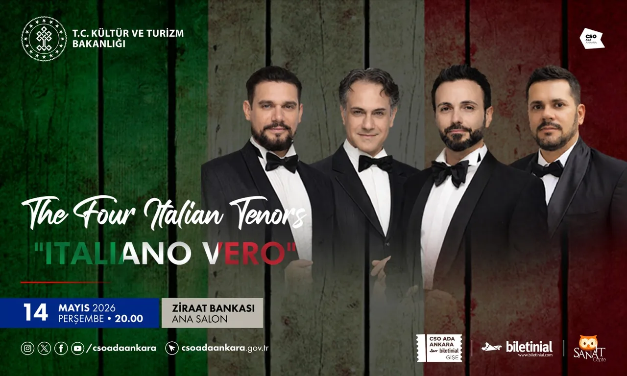 Dünyaca ünlü the Four Italian Tenors CSO Ada Ankara’da sahne alacak