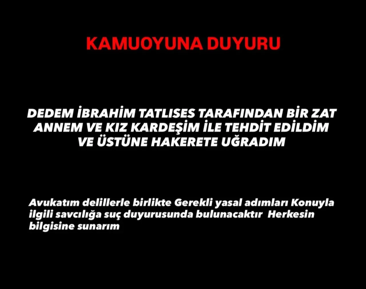 İbrahim Tatlıses’e torunu Baran’dan şok suçlama: ‘Tehdit edildim’