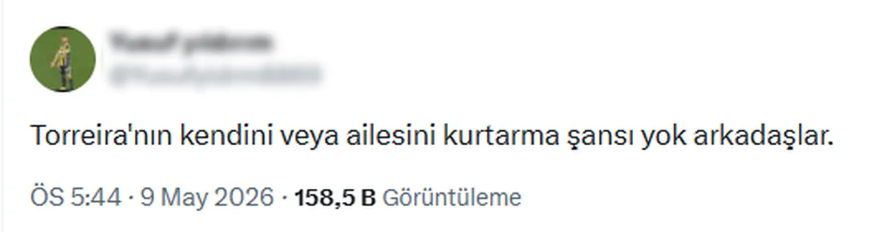 Y.Y.'nin sosyal medya mesajı
