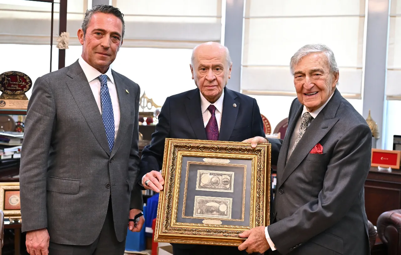 Rahmi Koç ve Ali Koç'tan Bahçeli'ye sürpriz ziyaret