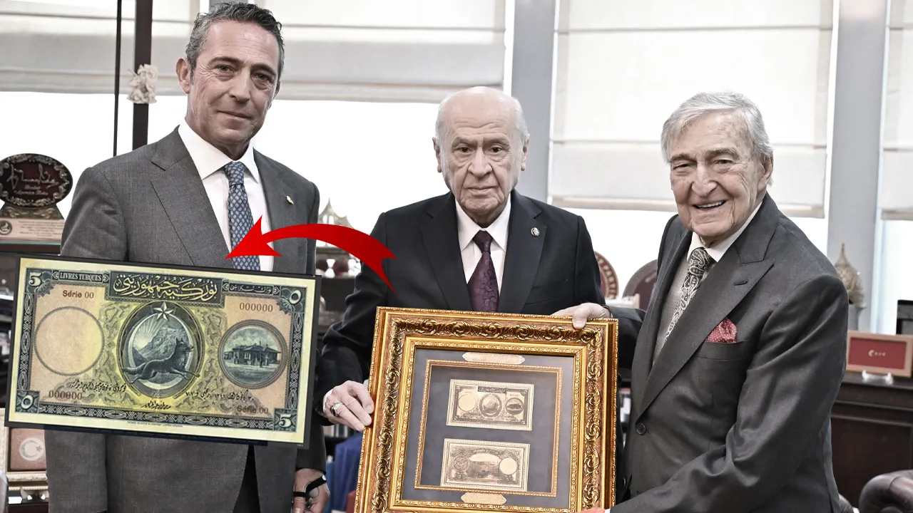Ali Koç ve Rahmi Koç'un Bahçeli'ye verdiği hediyenin değeri şaşırttı! İşte 'Bozkurtlu 5 lira'nın sırrı