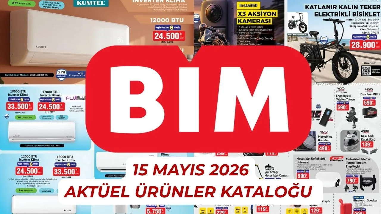 BİM aktüel ürünler kataloğu satışta! 15 Mayıs 2026 bugün BİM'de neler var?