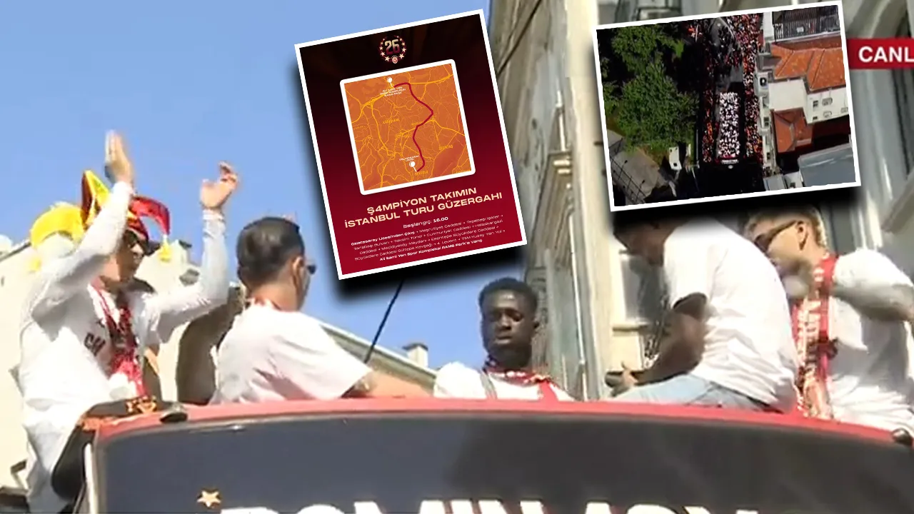 Galatasaray, 26'ncı şampiyonluğu kutluyor: Takım otobüsü yola çıktı