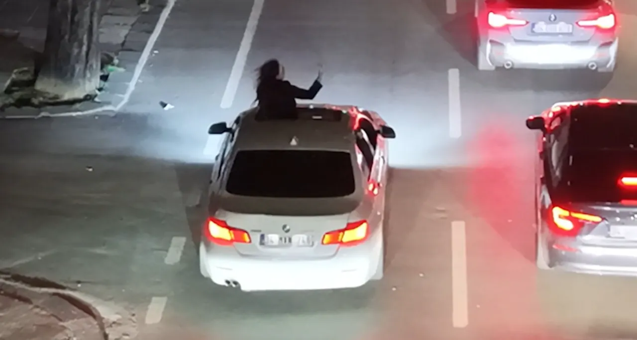 Kadıköy Sahil Yolu'nda akılalmaz anlar! Hem canını hiçe saydı hem de beddua etti