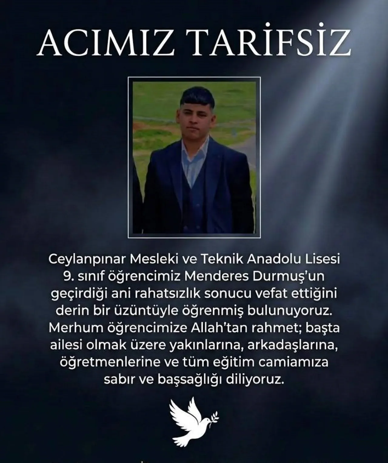 Top oynarken bir anda yere yığıldı… Liseli Menderes’in acı sonu