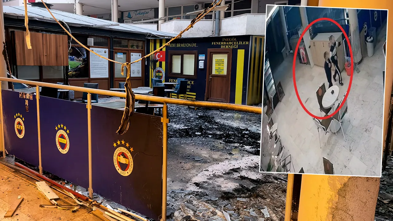 Fenerbahçeliler Derneği'nde yangın! Güvenlik kamerası her şeyi kaydetti