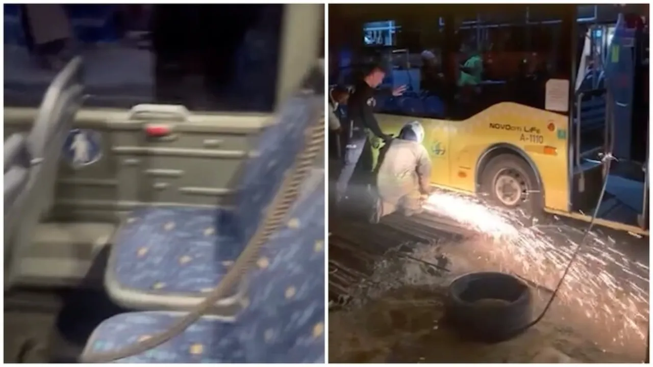 İstanbul’da akılalmaz kaza! İnşaat demiri İETT otobüsündeki kadını yaraladı