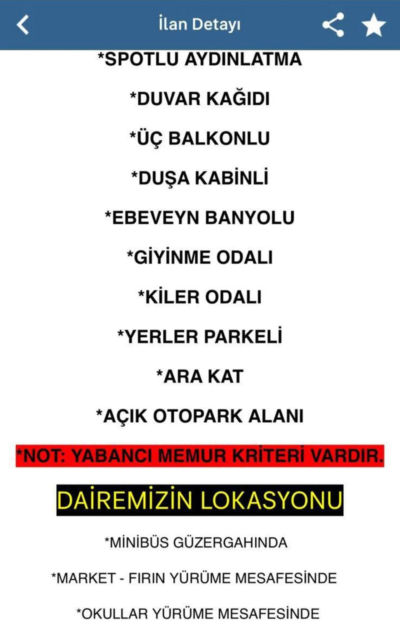 Kiralık daire ilanında ilginç not! Görünce hemen şikayette bulundu