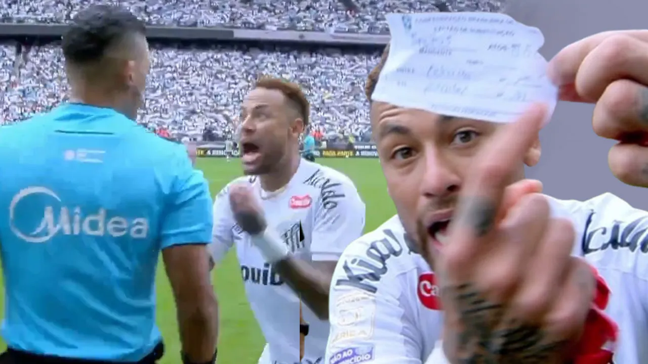 Santos-Coritiba maçında skandal olay: Neymar deliye döndü!