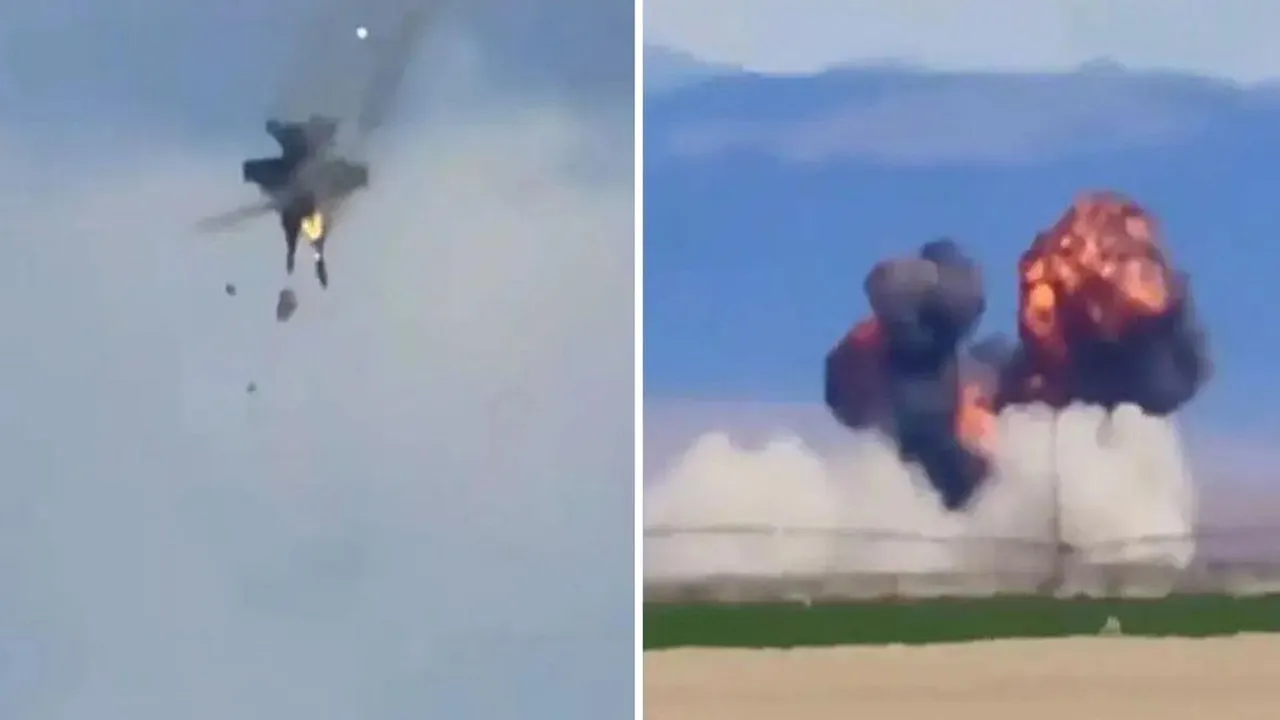 Savaş uçakları havada çarpıştı! O anlar kamerada