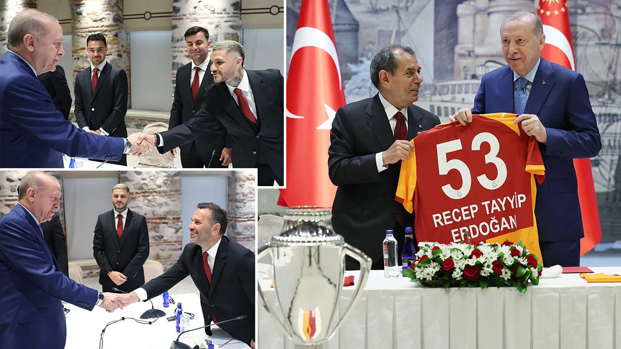 Cumhurbaşkanı Erdoğan Galatasaray Futbol Takımı'nı kabul etti