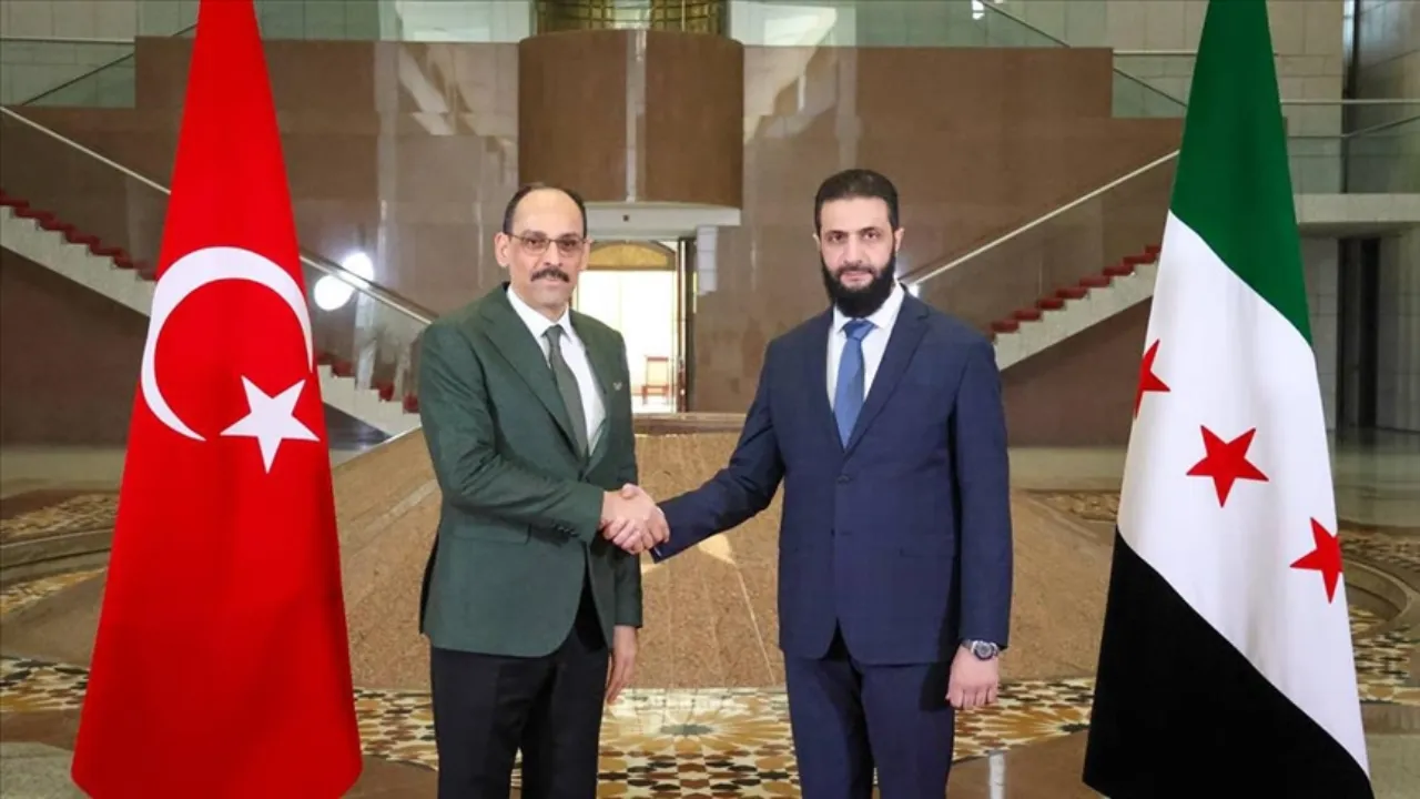 MİT Başkanı İbrahim Kalın Suriye'de! Ahmed Şara ile görüştü