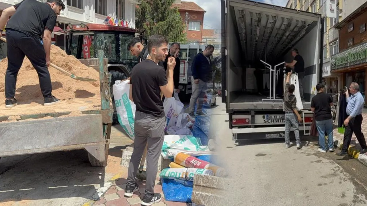 Taşkın riskine karşı ilçe teyakkuza geçti, esnaf kepenk kapattı