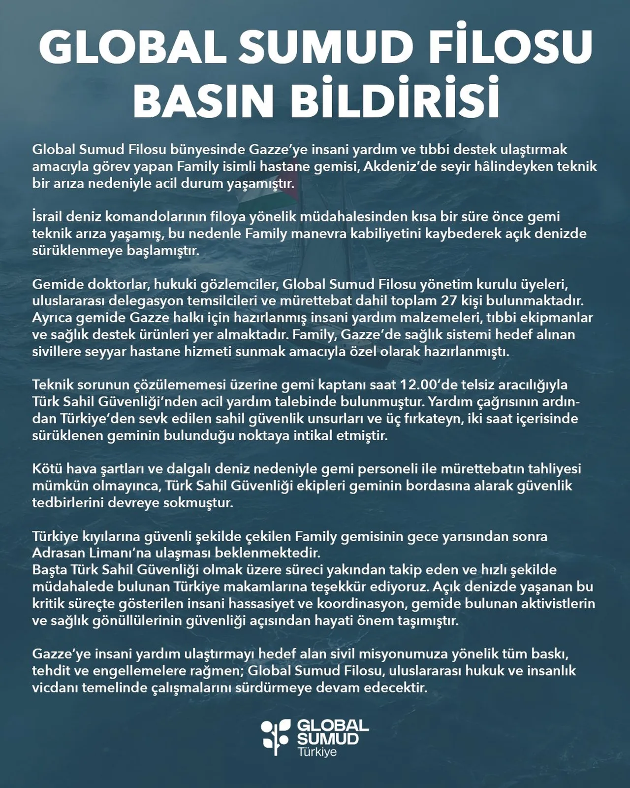 Yunanistan'ın yapamadığını Türk donanması yaptı! Fırtınanın ortasından çekip aldılar: 27 Sumud aktivisti kurtarıldı
