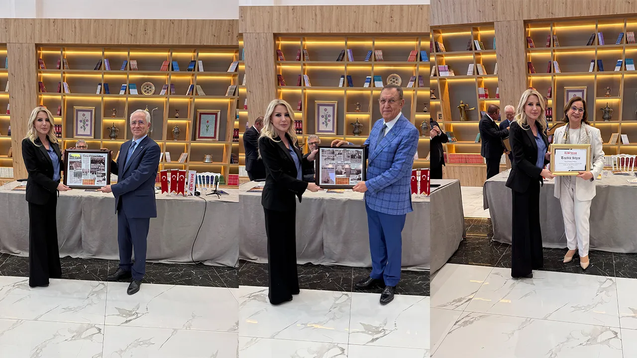 İhlas Medya Grup Başkanı Aslıhan Ören, Mardin’in iş hayatına önemli katkılarda bulunan iş insanları  Mithat Yenigün, Zeynel Abidin Erdem ve Emine Erdem’e günün anısına teşekkür plaketi verdi.