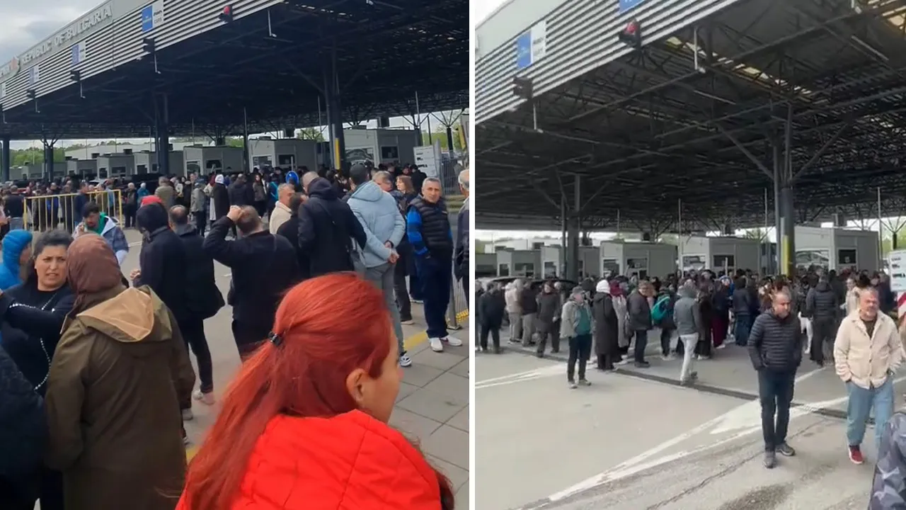 Sınırda kilometrelerce kuyruk! Yeni sistem kriz çıkarttı, 10 saatten fazla bekleyenler var