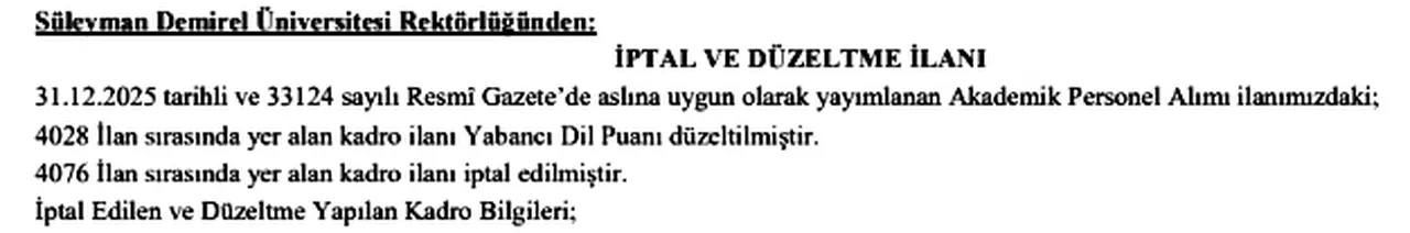 'Kişiye özel kadro' iddiası: İptal edilen ilan beş ay sonra geri döndü