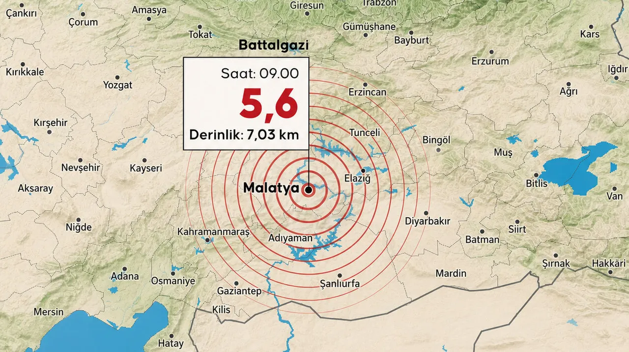 Depremin meydana geldiği bölge