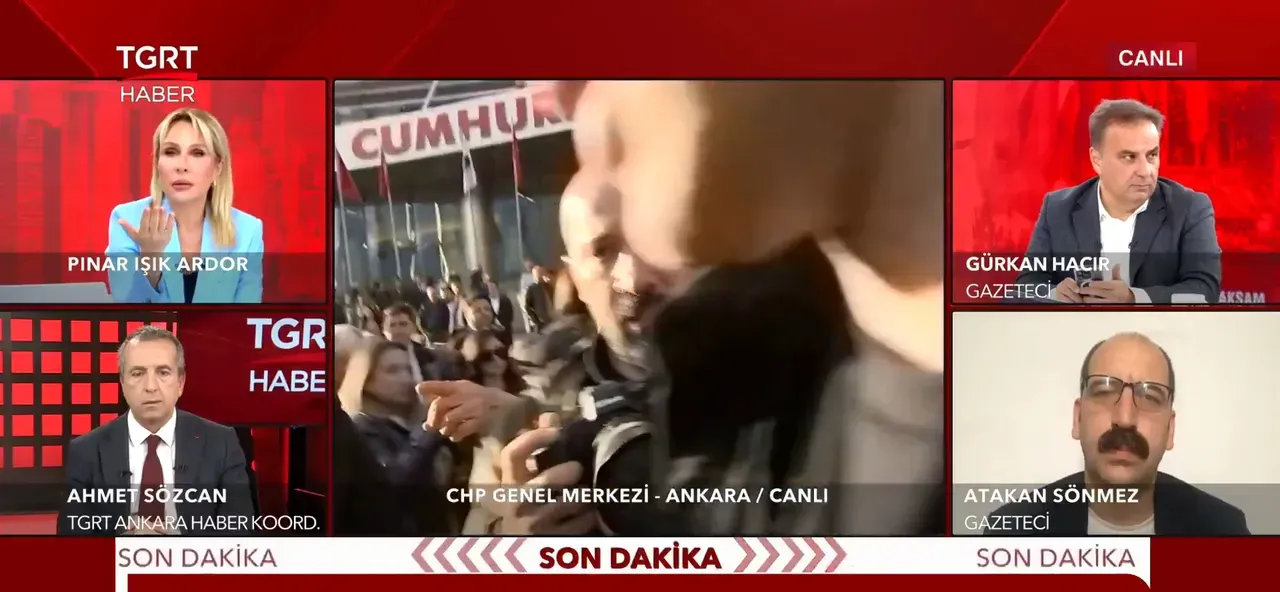 CHP önünde TGRT Haber ekibine çirkin saldırı:  Arkamdan vurdular, hedef seçildik