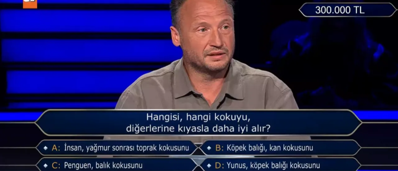Hangisi hangi kokuyu diğerlerine kıyasla daha iyi alır? Milyoner'de 300 bin TL'lik soru!
