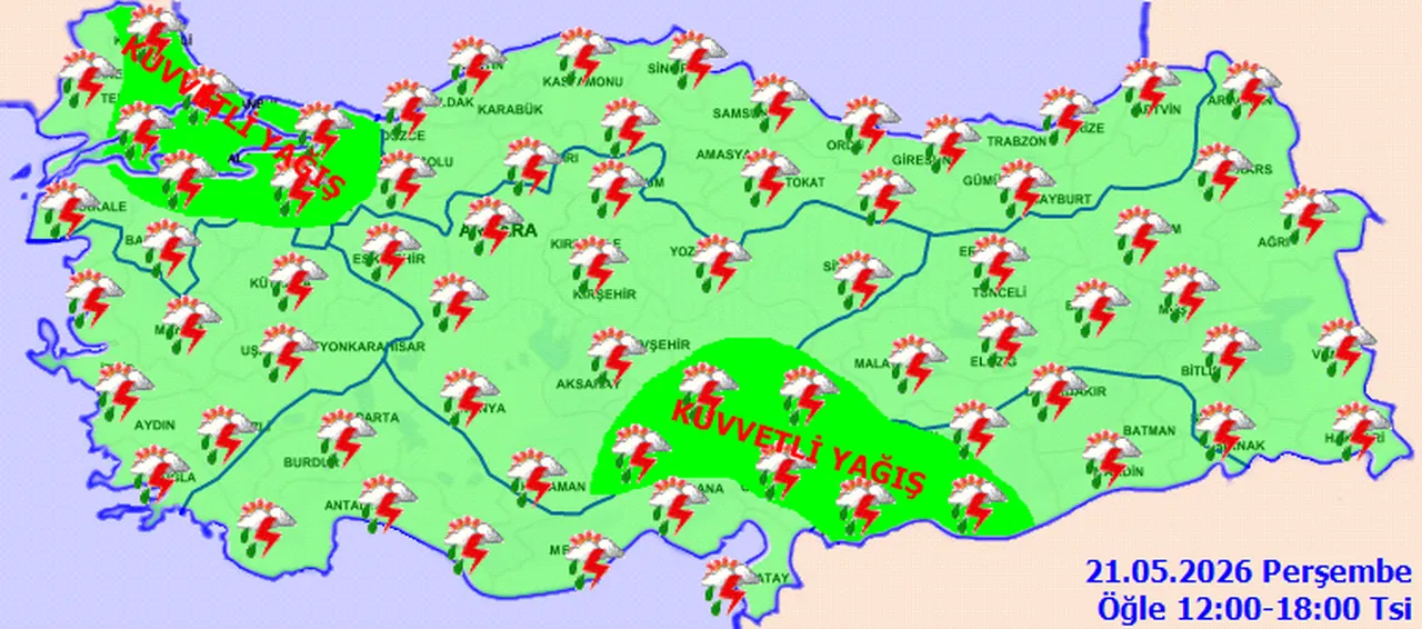 Harita kırmızıya boyandı! Meteoroloji’den 39 ile sağanak uyarısı