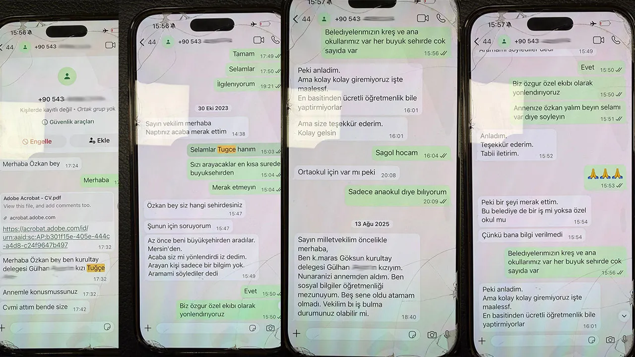 Özkan Yalım'la mesajlaşmalarda bir 'torpil' daha! CHP'li delegenin kızına siparişle iş verildi