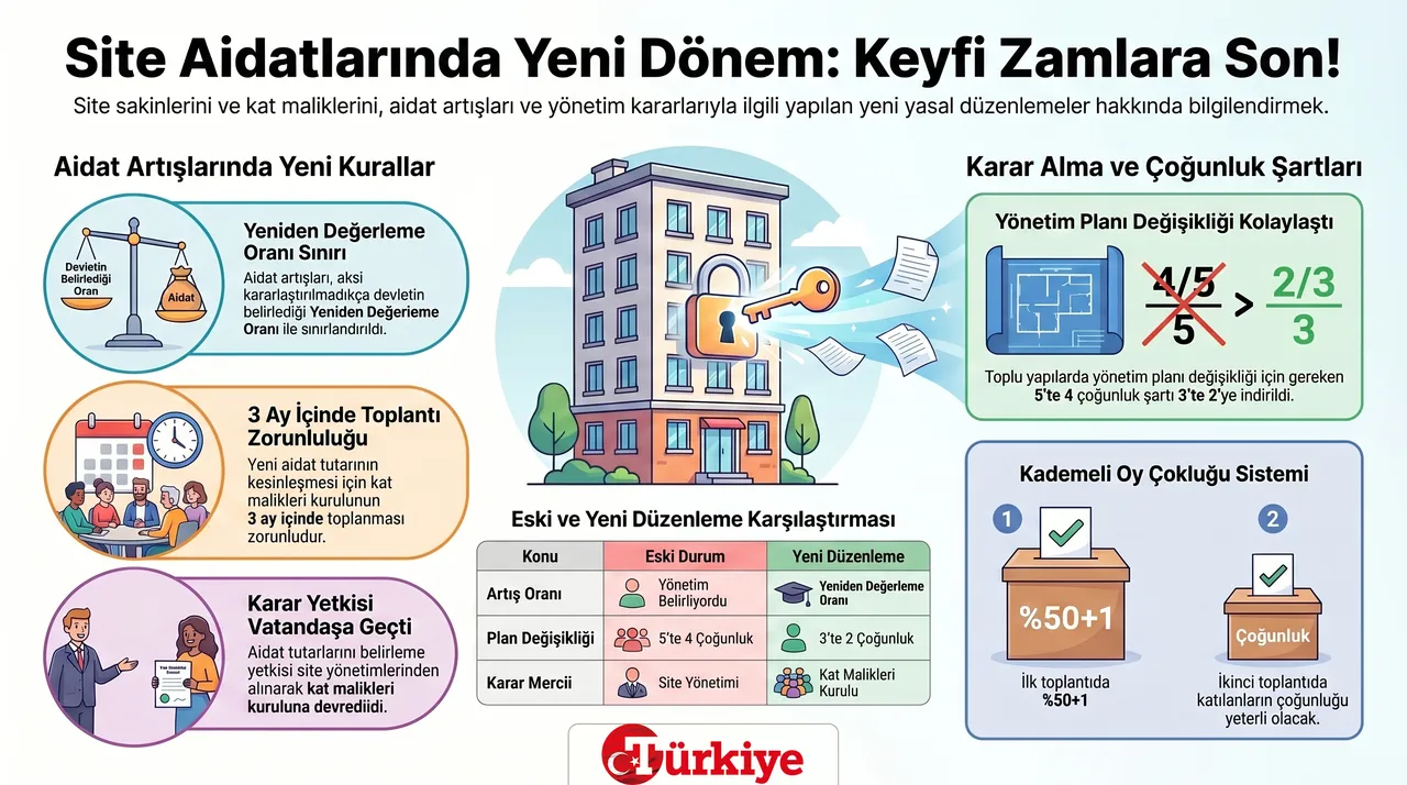 Site aidatlarında yeni dönem! Artık keyfi zam yapılamayacak