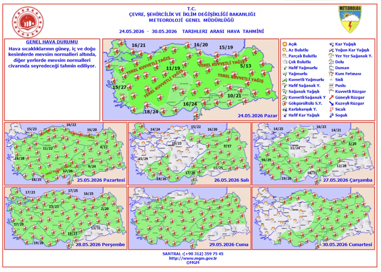 Bayramda yağmur yağacak mı, bayram haftası hava durumu nasıl olacak? 24-30 Mayıs meteorolojik tahminler