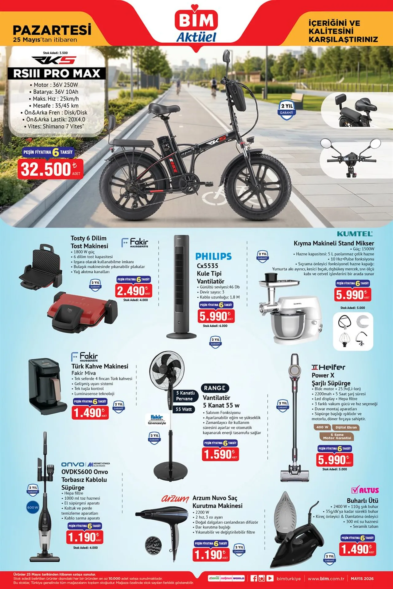 BİM aktüel ürünler yeni kataloğu paylaşıldı! 25-26 Mayıs BİM'e bu hafta hangi ürünler geliyor?