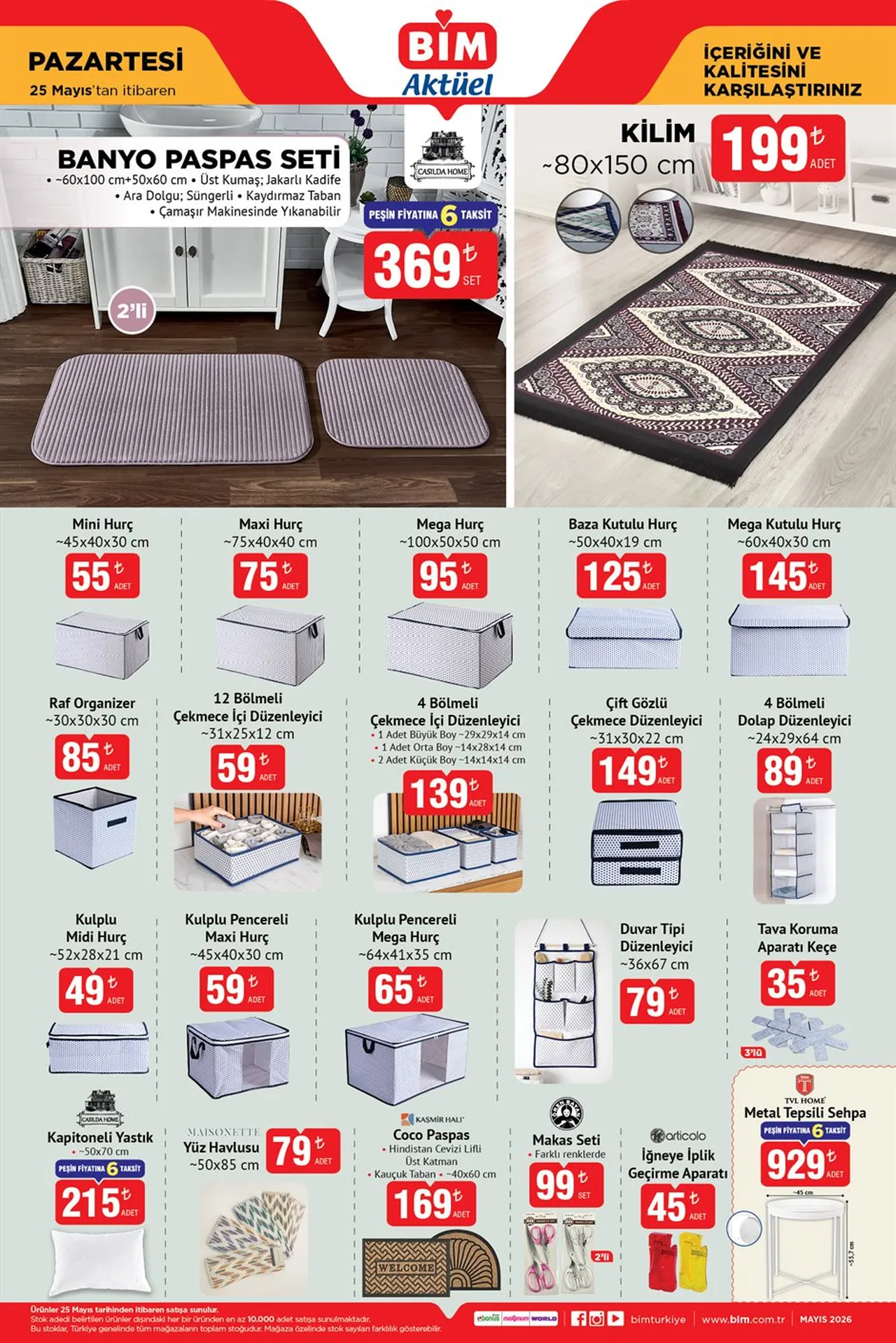BİM aktüel ürünler yeni kataloğu paylaşıldı! 25-26 Mayıs BİM'e bu hafta hangi ürünler geliyor?