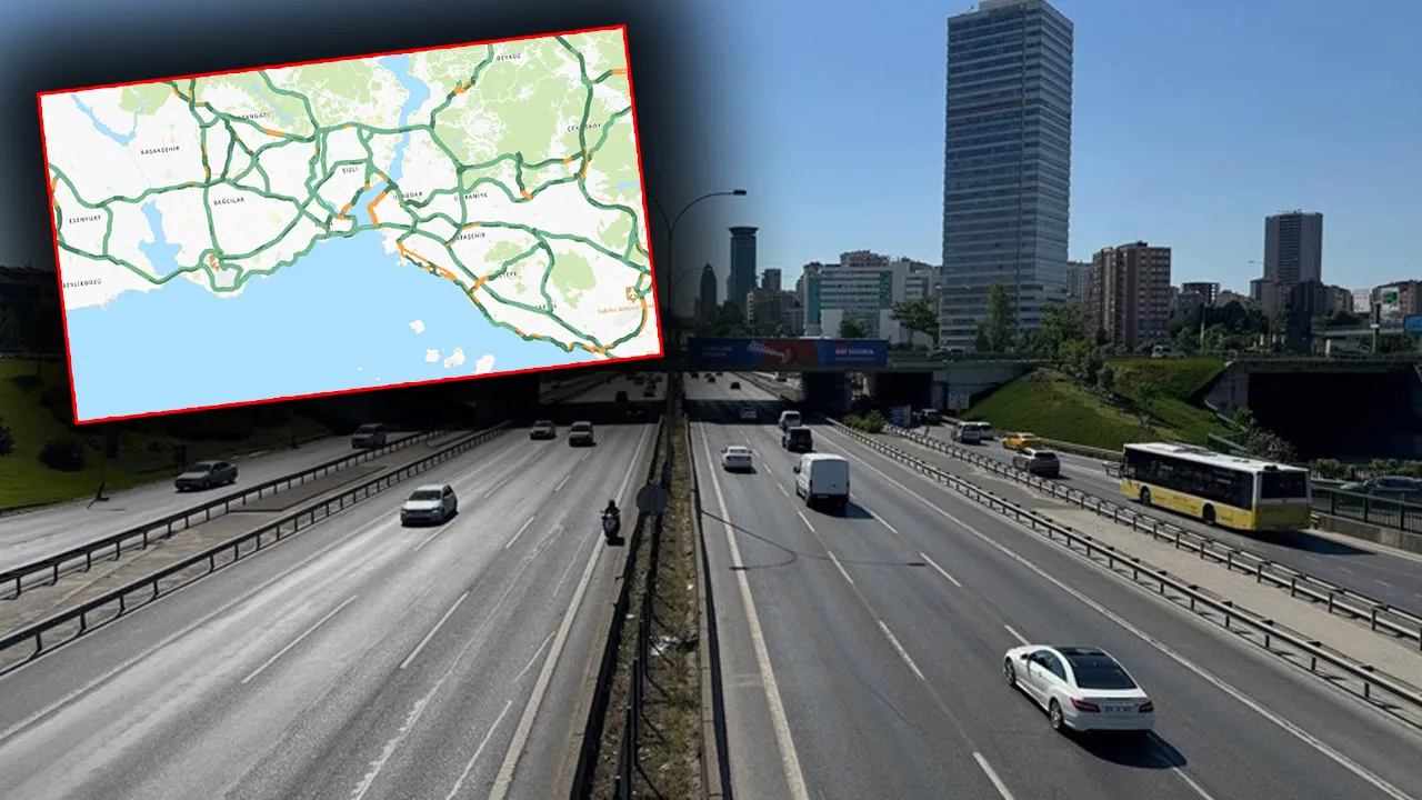 Bayram göçü İstanbul'u boşalttı, trafik haritasına bakanlar gözlerine inanamadı!