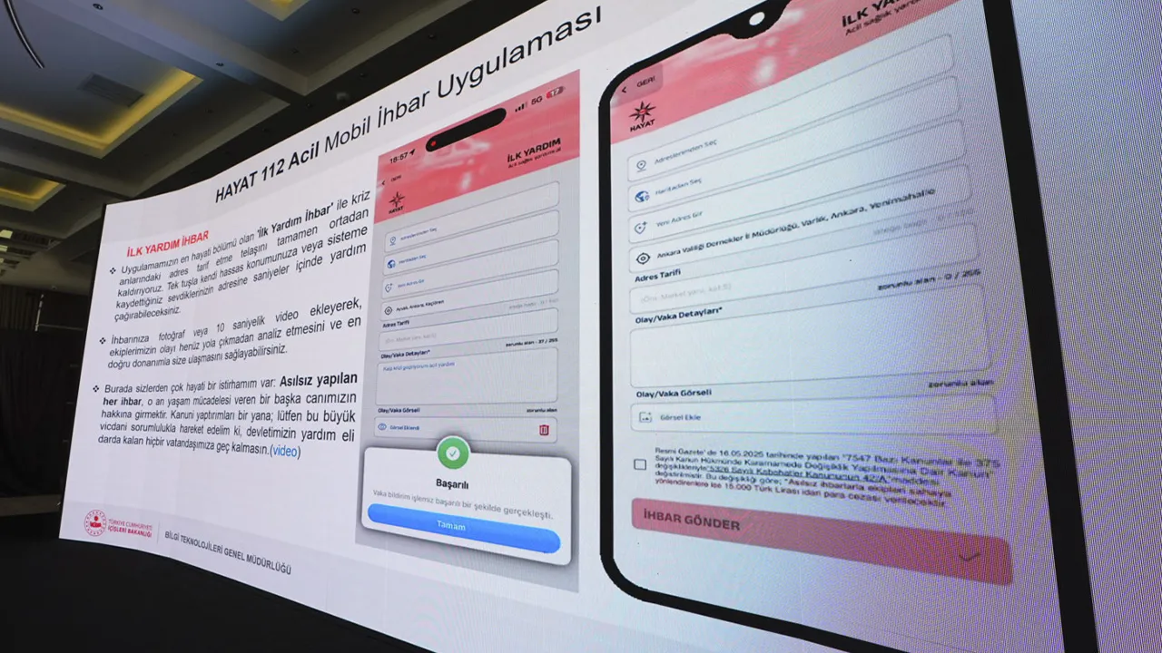 “HAYAT 112 Acil” ihbar hattı: Tüm acil numaralar tek uygulamayla artık el altında