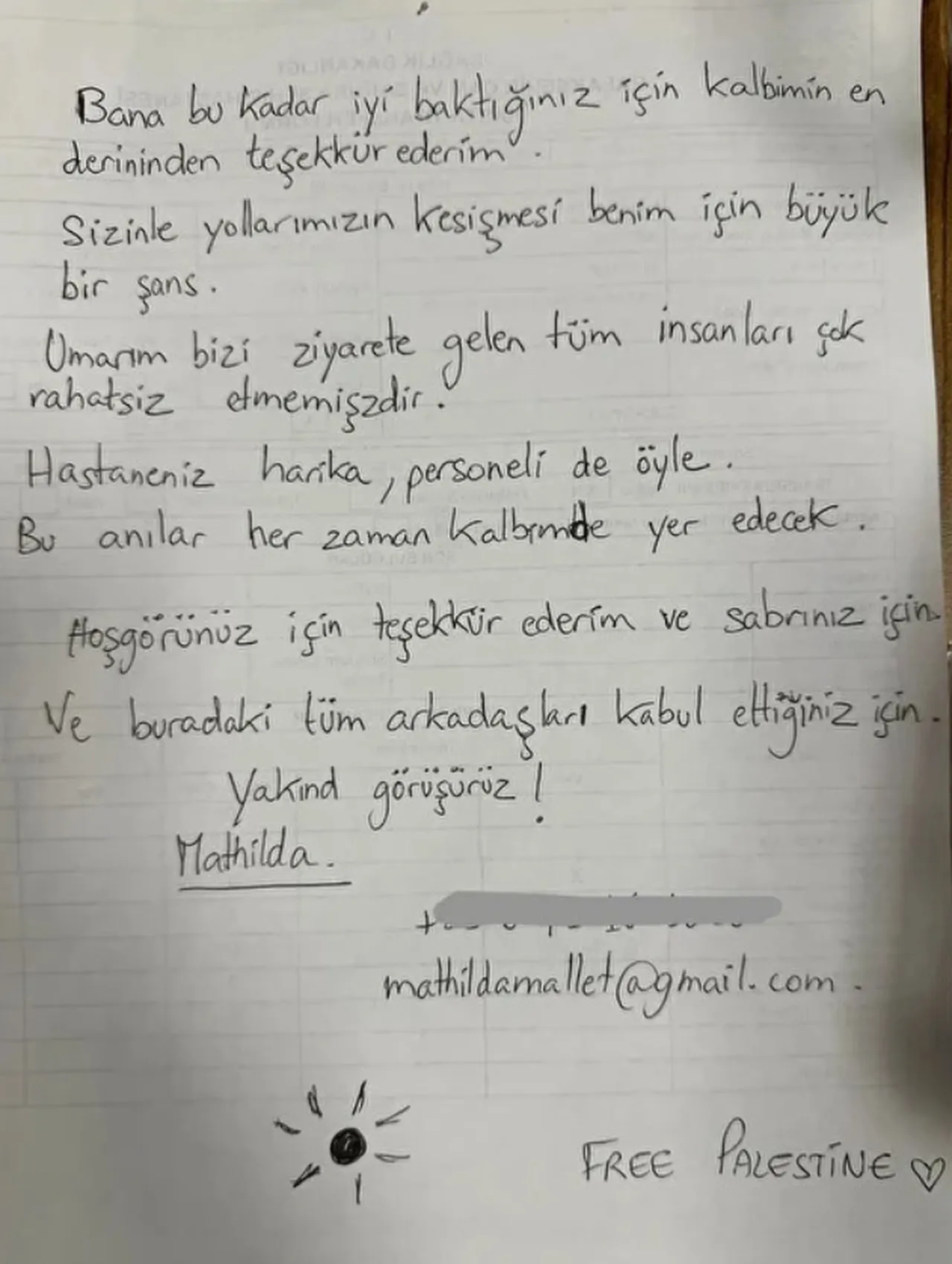 İsrailin alıkoyduğu Fransız aktivistten Türk doktorlara duygulandıran mektup: Unutulmaz izler bıraktı