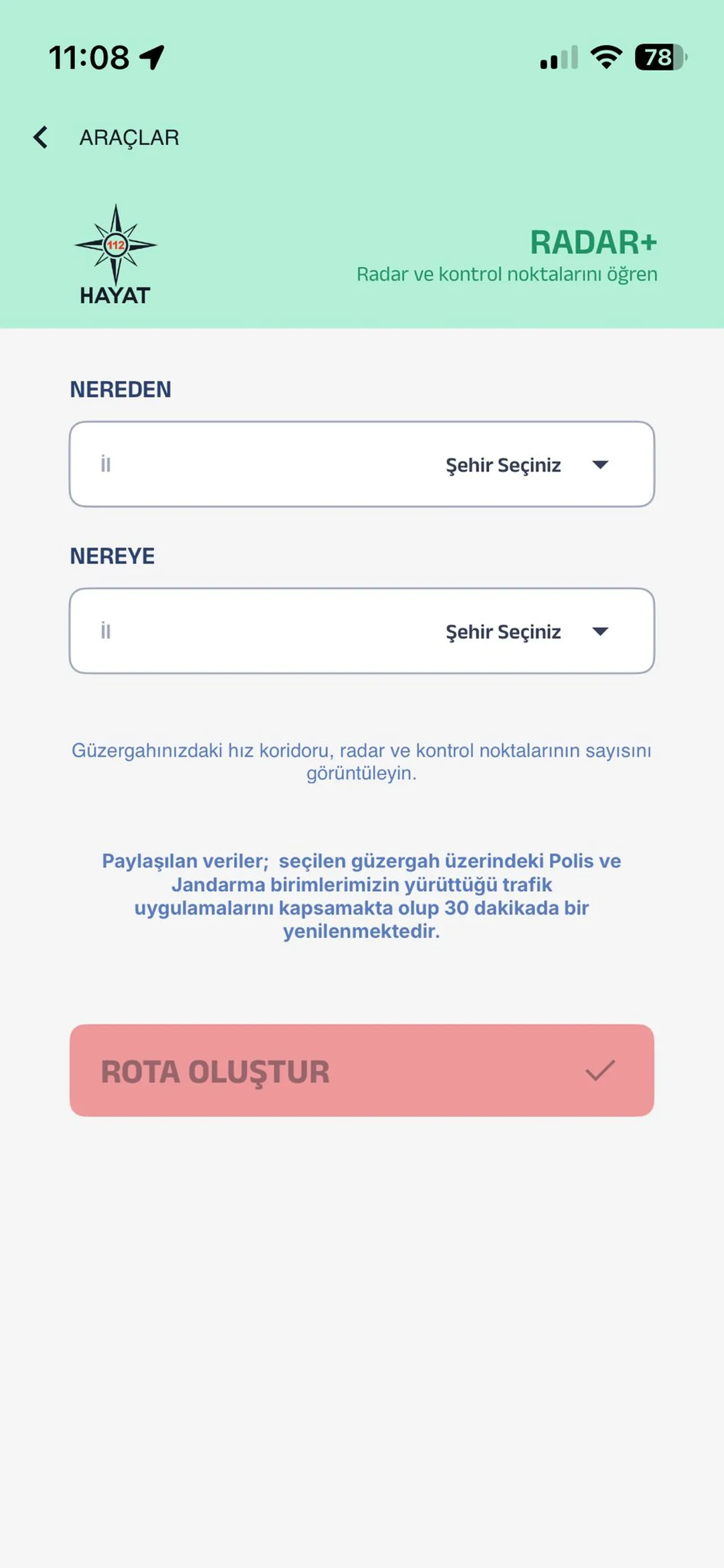 Radar noktaları görüntüleme! Hangi şehirde kaç tane radar var? Hayat 112 uygulaması radar sorgulama