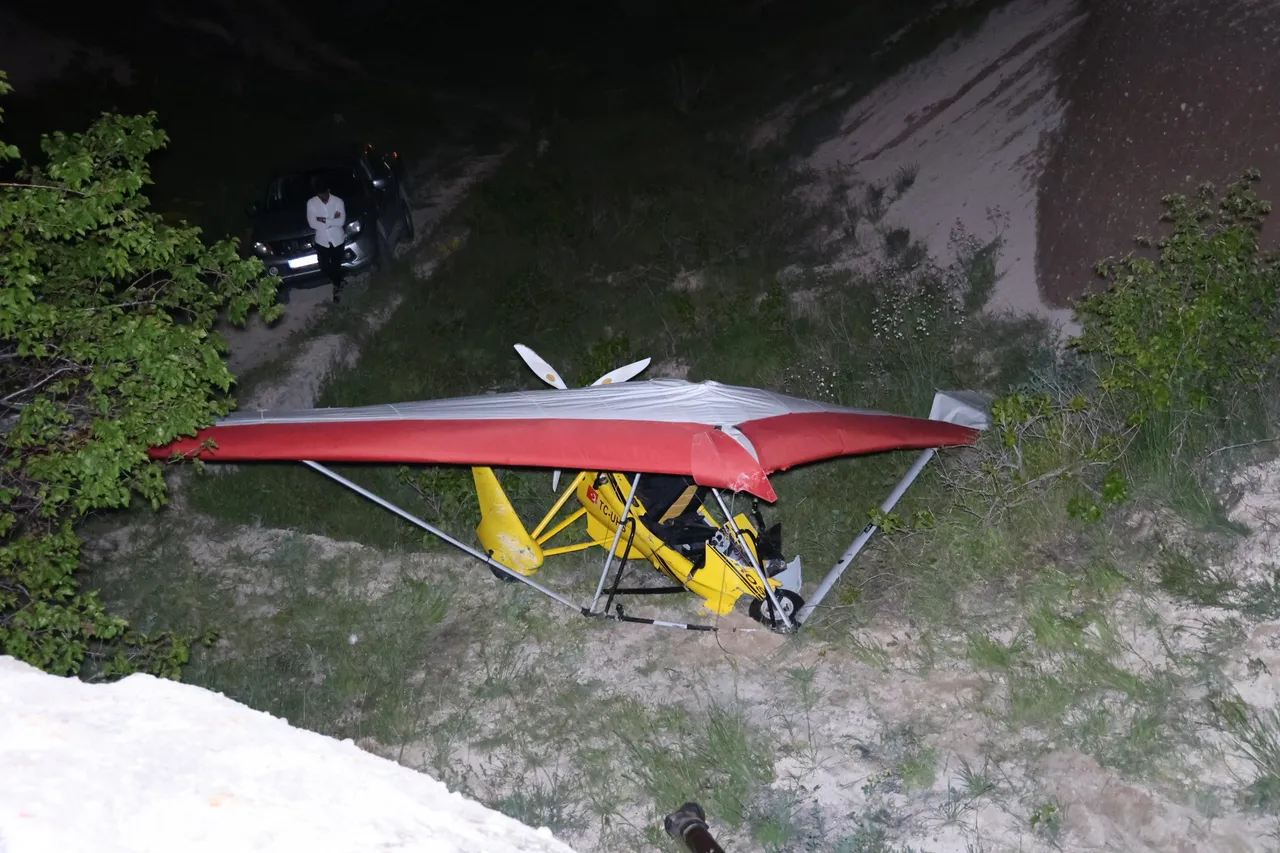 Kapadokyada microlight paniği! Pilotun refleksi faciayı önledi