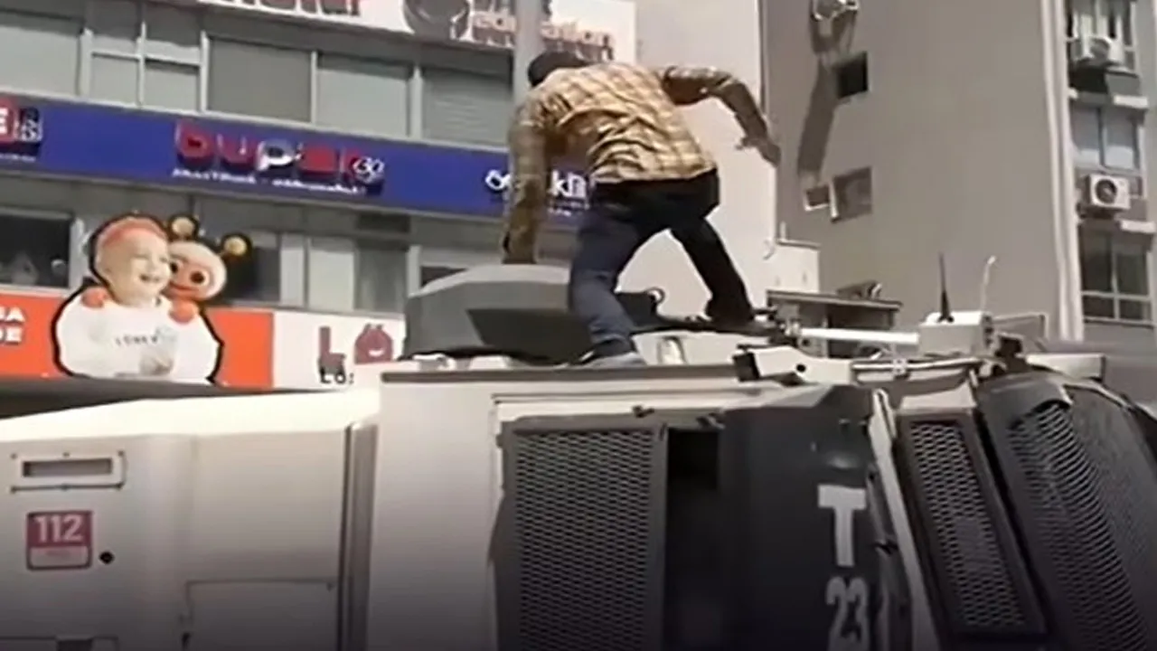 TOMA'nın üzerine çıkınca tutuklanmıştı! O saldırgan hakkında yeni gelişme