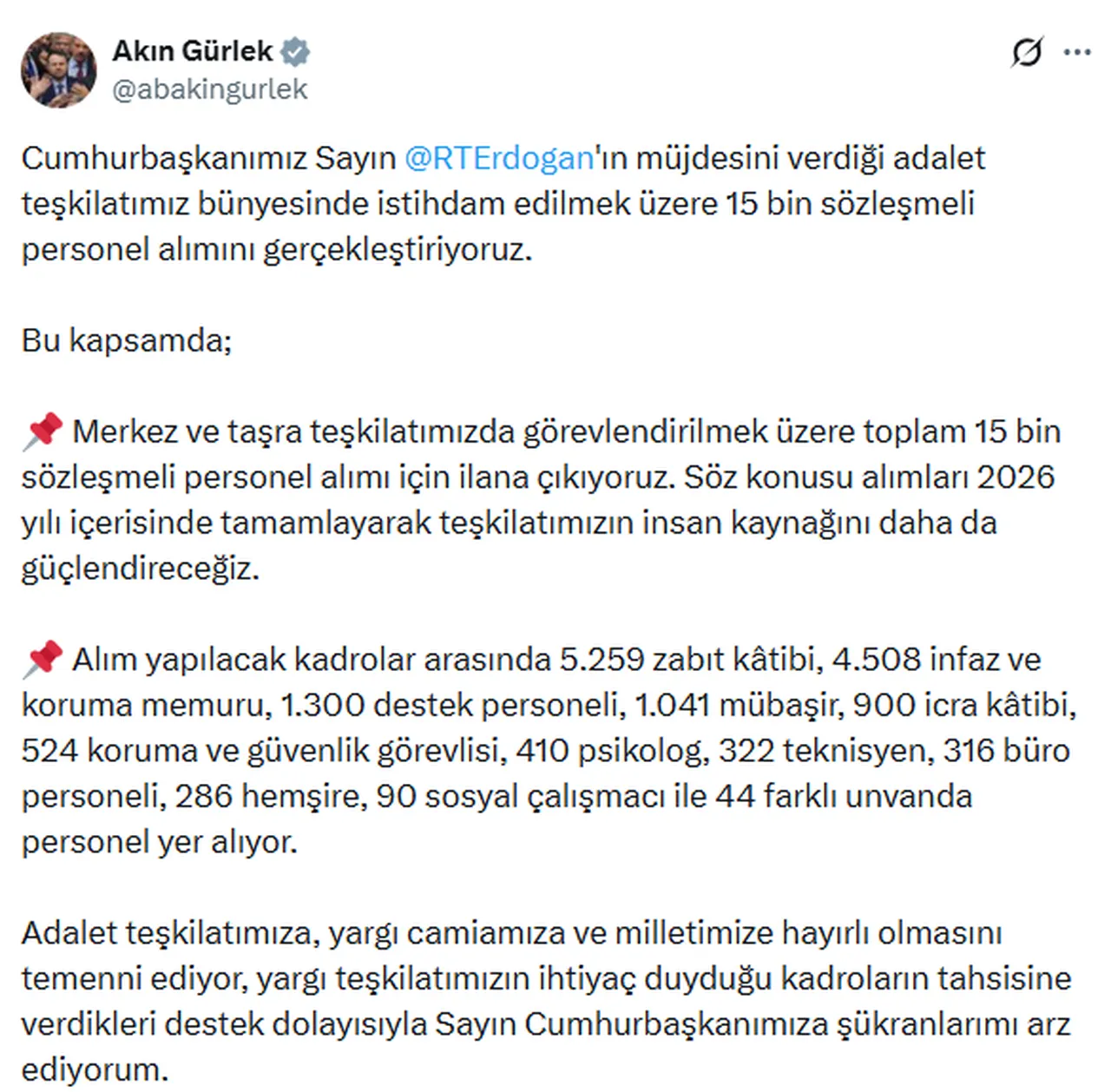 Branş dağılımı açıklanmıştı! Adalet Bakanlığı personel alımı başvuruları ne zaman?