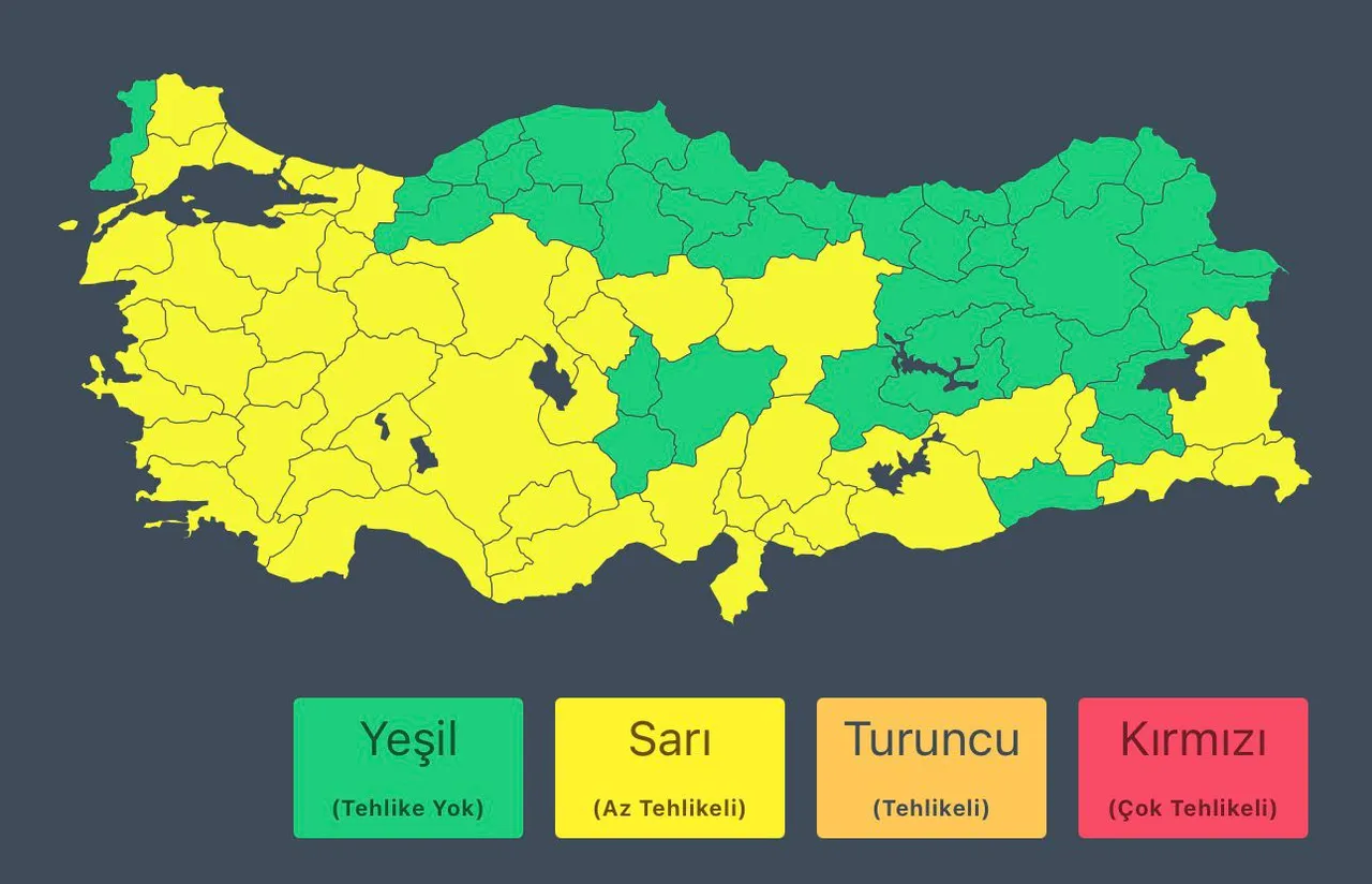 Bakanlıktan kritik uyarı: Çok sayıda il için sarı kod verildi