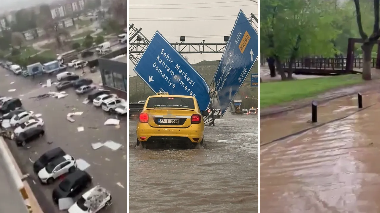 'Süper hücre' bir anda vurdu, şehri adeta talan etti! Yağmur, dolu, hortum bir arada