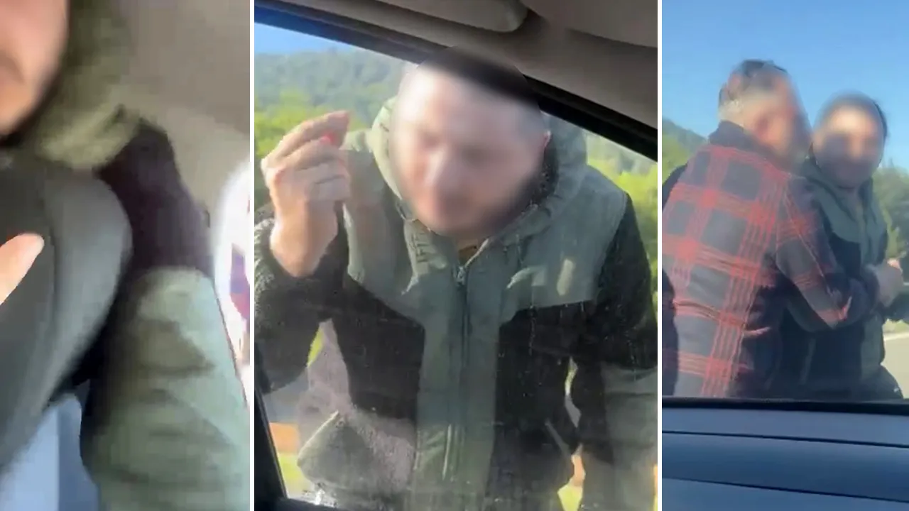 Bayram yolunda maganda terörü! Ailenin önünü kesip boğazına sarıldı