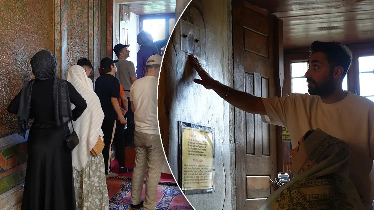 Kabe taşına akın ettiler! Bayramda mukaddes emanetlere yoğun ilgi 