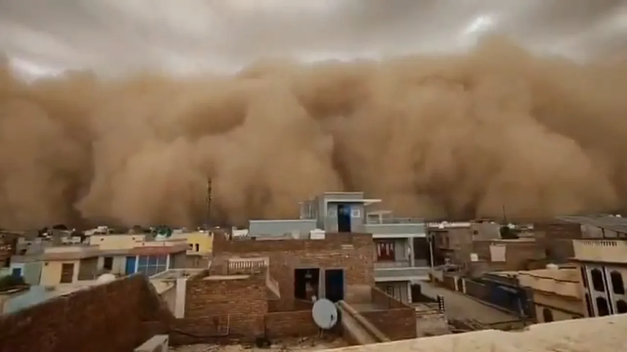 Dev toz bulutu Rajasthanı adeta yuttu! Hayat durma noktasına geldi, yetkililer alarmda