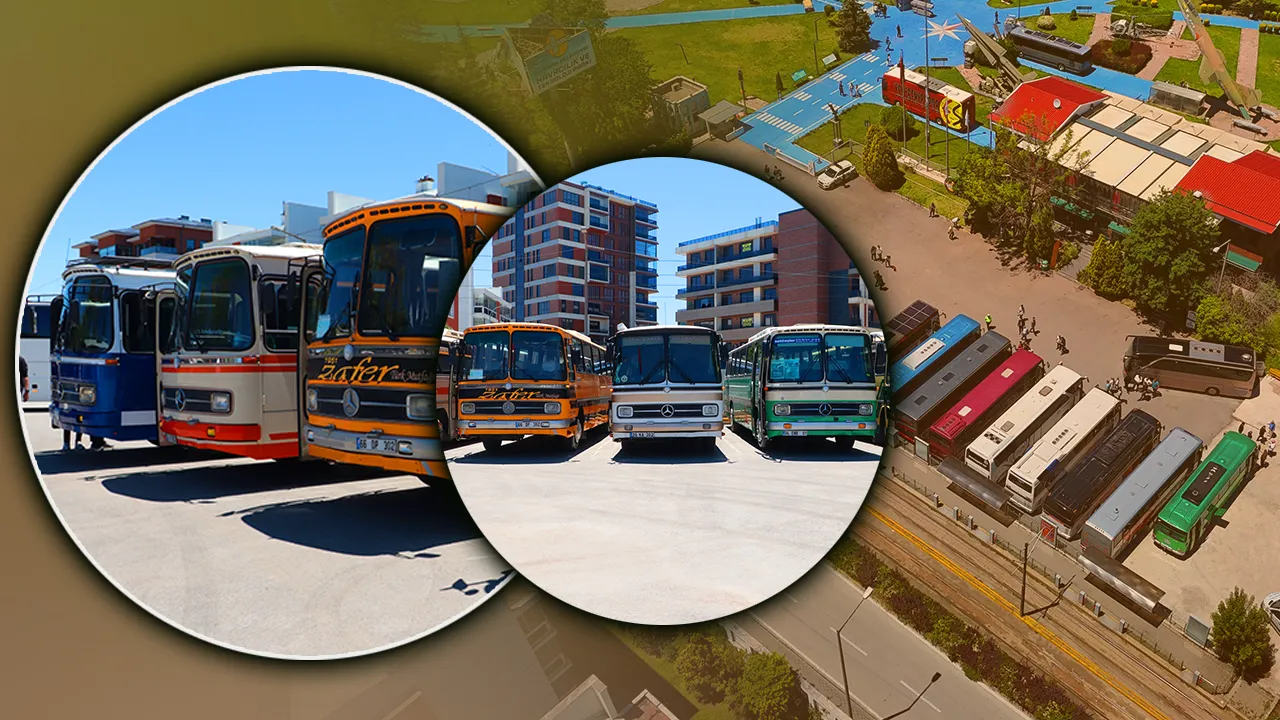 Hepsi milyonluk! Görmek için Ankara, İzmir, Antalya, Bursa'dan gelen var... Bir döneme damga vuran klasik otobüsler Eskişehir'de sergilendi 