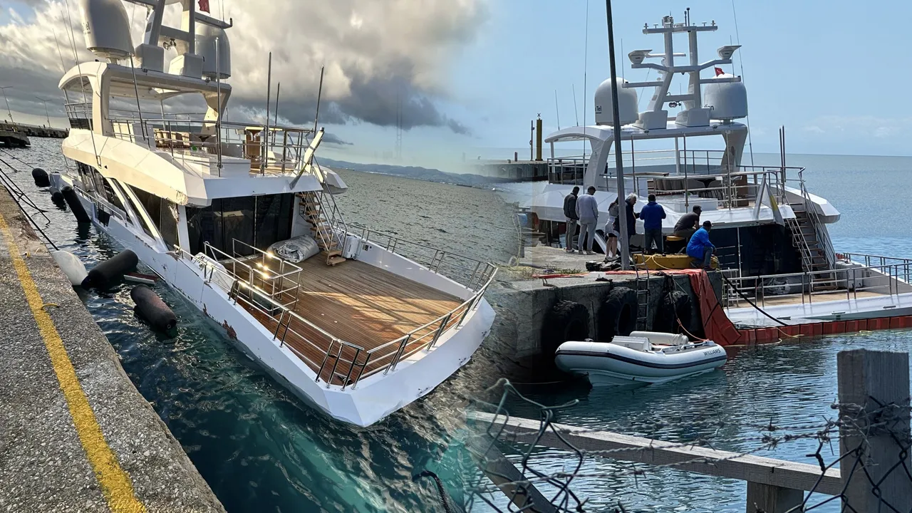 Sinop Limanı'nda su alan lüks yat batma tehlikesi geçirdi