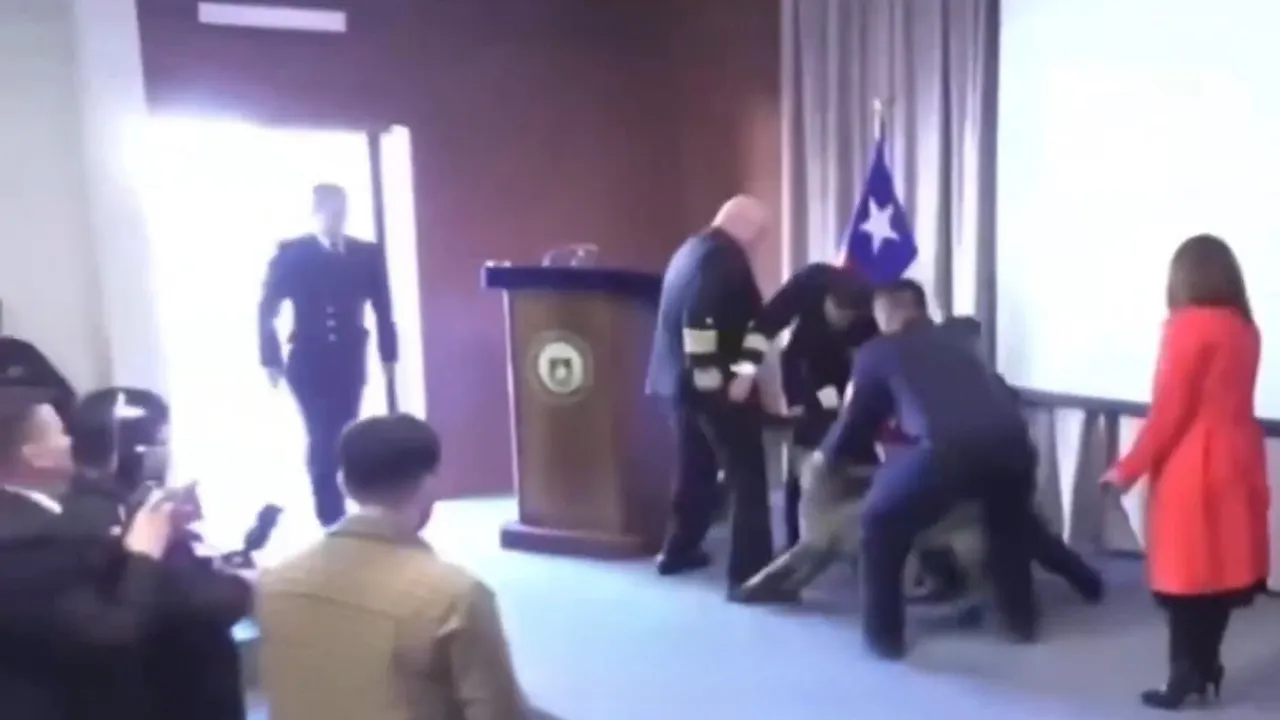 Sosyal medyanın konuştuğu olay! Üzerine narkotik köpeği atlayan tümamiral zor anlar yaşadı