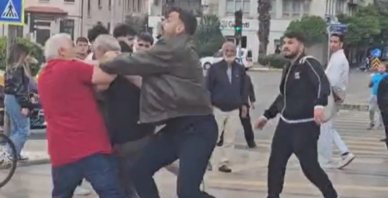 Eşinin gözü önünde meydan dayağı! Gazeteciye yönelik çirkin saldırı kamerada