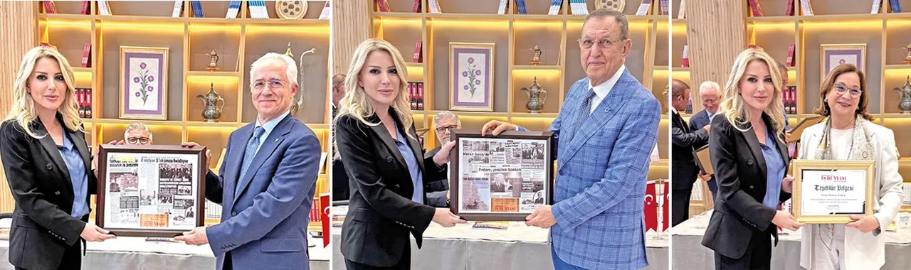 İhlas Medya Grup Başkanı Aslıhan Ören, Mardin’in iş hayatına önemli katkılarda bulunan iş insanları  Mithat Yenigün, Zeynel Abidin Erdem ve Emine Erdem’e günün anısına teşekkür plaketi verdi.