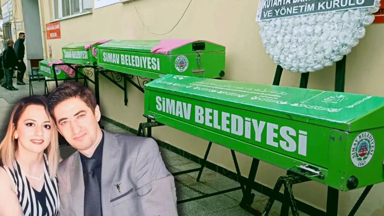 Simav acı veda! Mustafa Özlüer ve ailesi yan yana toprağa verildi